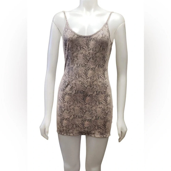 Meshki Snake Skin Print Mini Dress Size Medium - Picture 8 of 14
